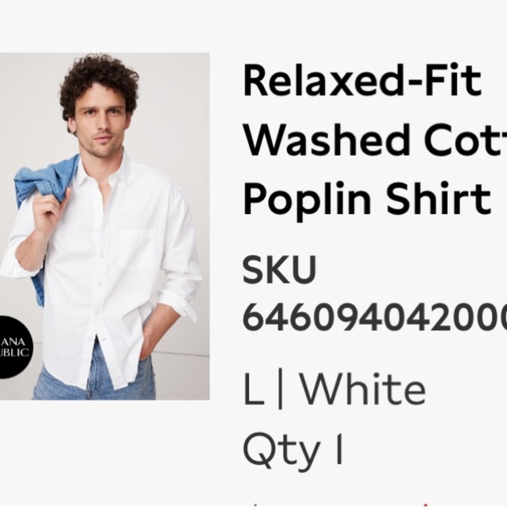 Banana Republic White Casual Button Down Shirt
